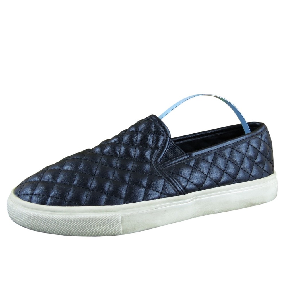 Steve‎ Madden Slip-On  Girl Y 4 Medium Athletic Black Synthetic Slip On